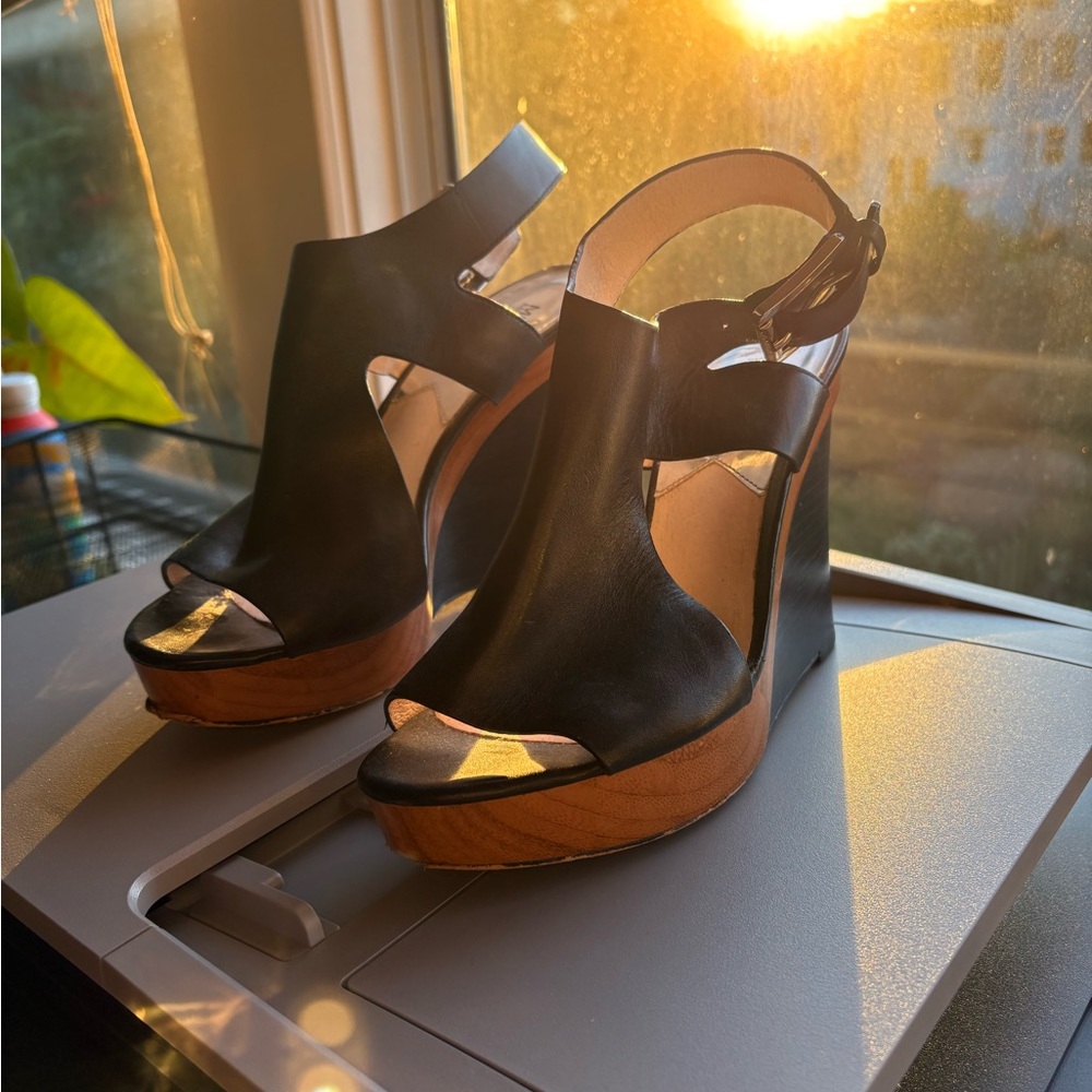Michael Kors Elegant Black Wedge Sandals